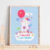 Captivating unicorn with positive affirmations, designed to inspire joy in girl's bedrooms.