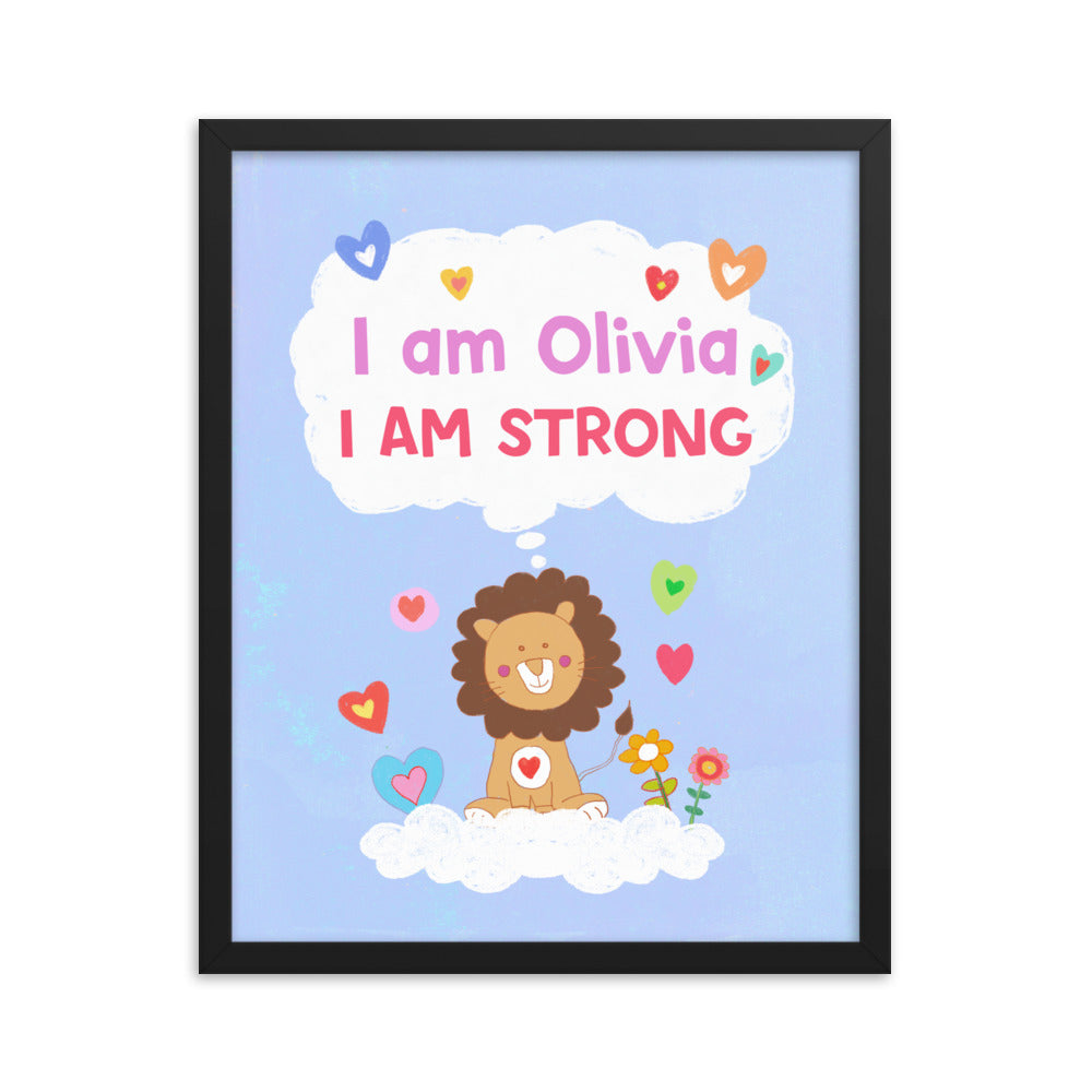 King of the jungle-themed poster with inspiring words, perfect for nurturing young minds in nurseries.